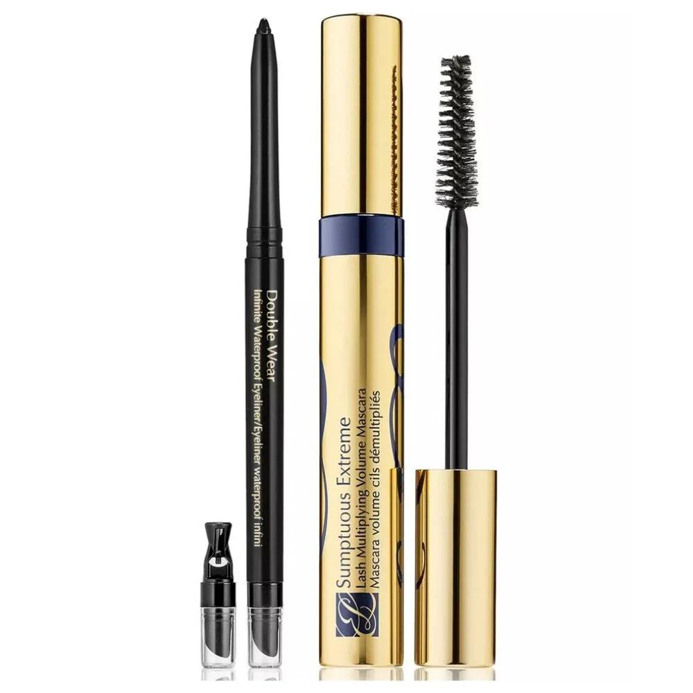 Estée Lauder Defined Eyes Set Sumptuous Extreme Mascara Black Eyeliner Kohl Noir